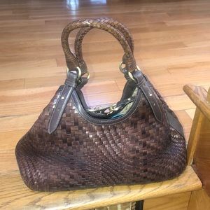 Coal haan woven leather bag some used